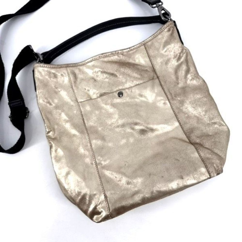 Sorpresa Women's Tote Crossbody Shoulder Bag Gold Metallic Size‎ Large statement